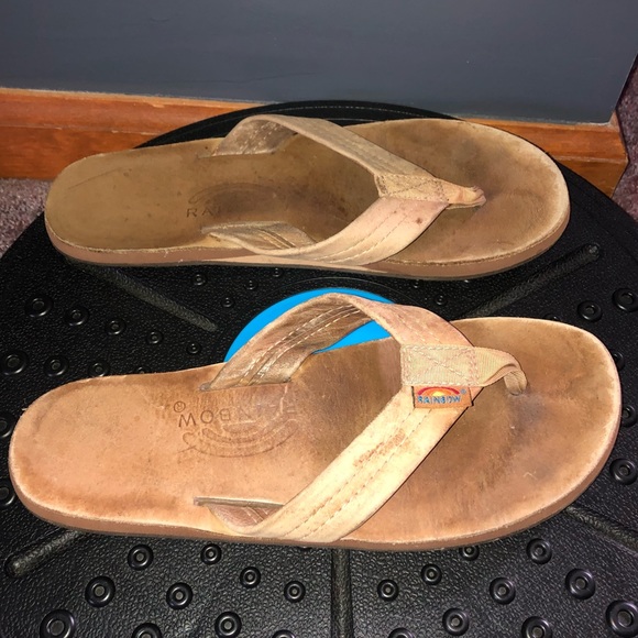 ❌SOLD❌small Leather w/arch support Rainbow Sandals - Picture 3 of 5